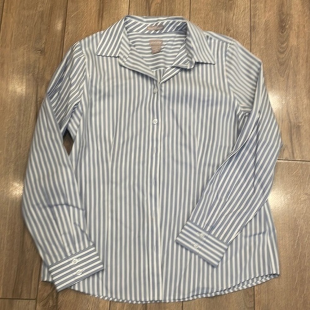 Chico’s no iron Striped button up
